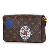 ルイ ヴィトン モノグラム ポシェット フェリシー ワールドツアー チェーン ショルダーバッグ M62145 ブラウン マルチカラー PVC レザー レディース LOUIS VUITTON 【中古】